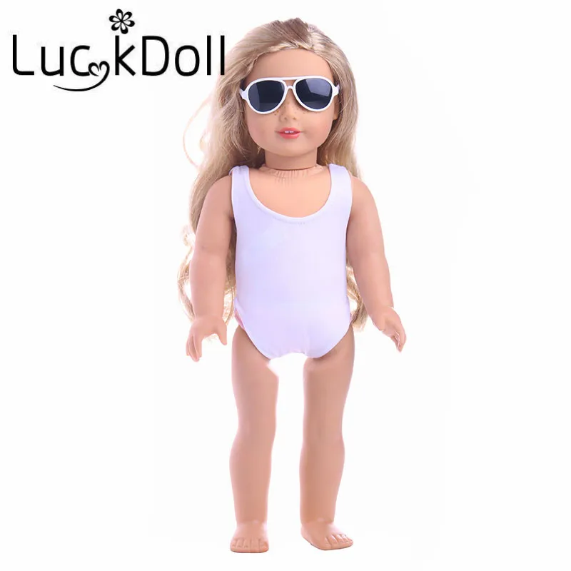 LUCKDOLL эллиптической формы солнцезащитные очки подходят 18 дюймов Американский 43 см детская кукла одежда аксессуары, игрушки для девочек, поколение, подарок на день рождения