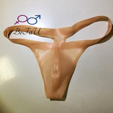 Nowe spodenki lateksowe T figi męskie stringi niskiej talii bounce JJ duże etui seksowny styl