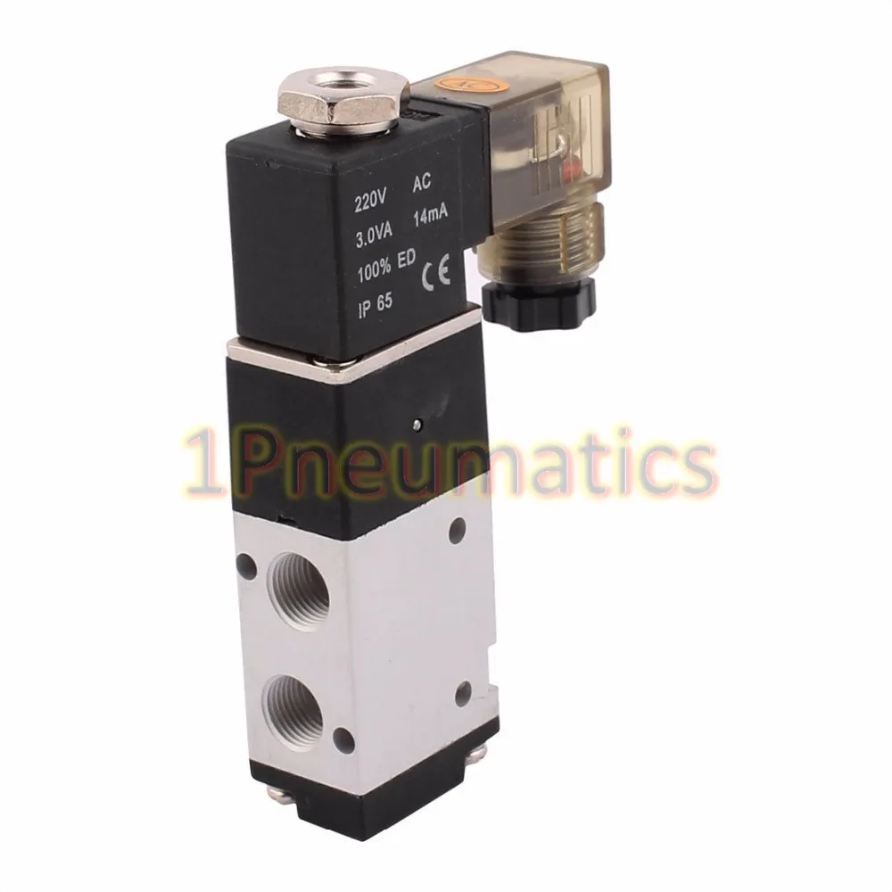 

Free Shipping 1/8'' AC220V 2 Position 3 Way Electric Pneumatic Power Control Solenoid Valve 3V110-06 DIN,DC12V,DC24V or AC110V