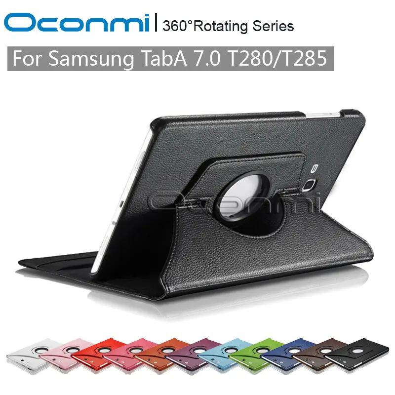  360 rotating leather case for Samsung Galaxy Tab A 7.0 SM-T280 SM-T285 with stand function tablet cover sleeves 