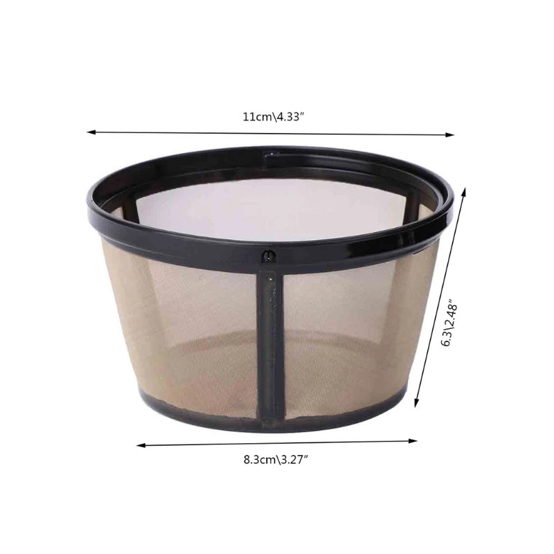 Многоразовые 10-12 чашки кофе фильтр корзина-стиль перманентной металлической сетки инструмент BPA бесплатно Mar28
