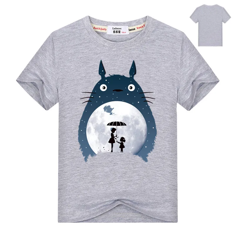 Новая Милая Толстовка totoro для мальчиков, повседневные топы с 3D рисунком в стиле Харадзюку, пуловер с капюшоном для девочек, одежда для студентов - Цвет: grey