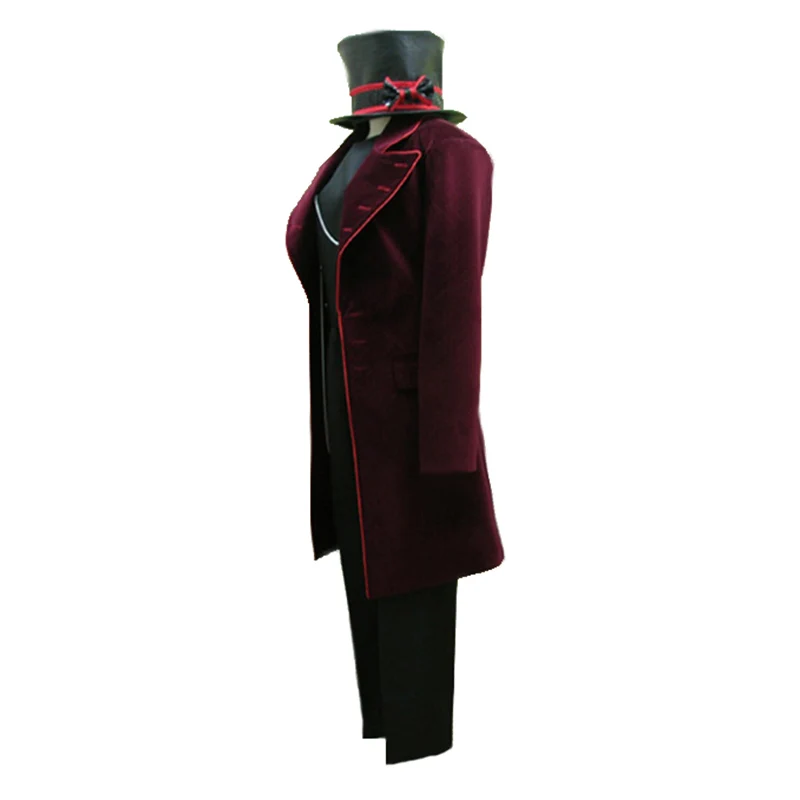 Johnny Depp Willy Wonka Vest+coat+hat 