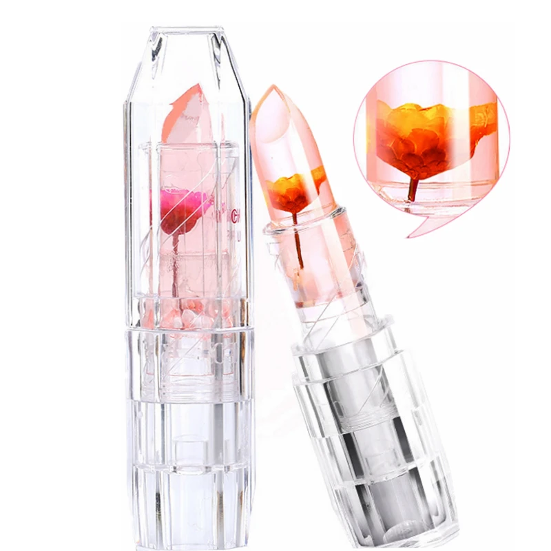 

Makeup Lipstick Lip Gloss Moisturizer Transparent Magic Temperature Changing Long Lasting Flower Color Lips Stick Cosmetics