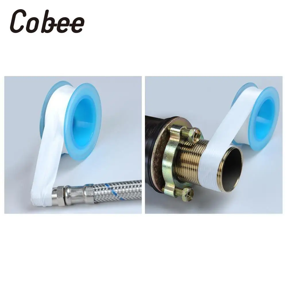 Cobee لفة تفلون السباكة مشترك سباك تركيب شريط خيوط لإحكام الغلق PTFE ل انبوب ماء شريط عزل (لا مكتب لاصق)