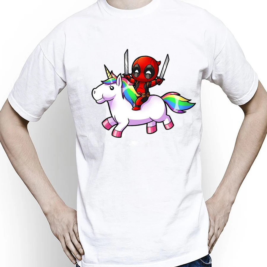 

Newest Unicorn Tshirt men deadpool short sleeve cute Unicorn Dab Dance T Shirt Hip Hop Pose funny T Shirt design Tops Tees