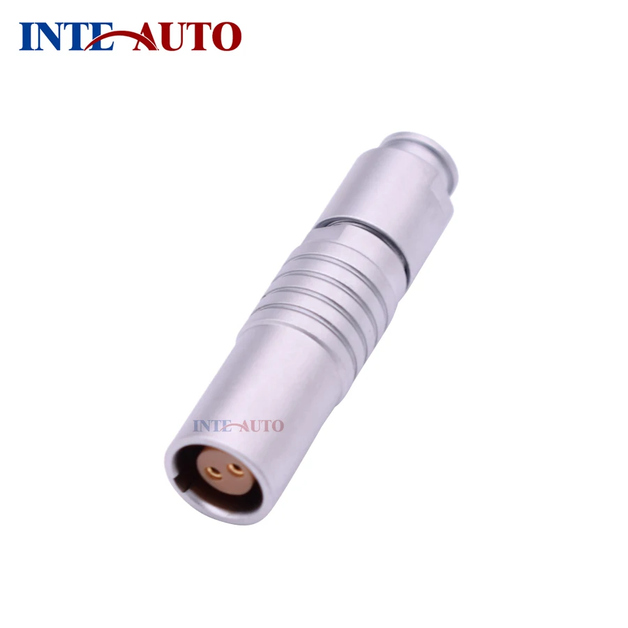 Electronic Round push pull Connector, 1B 6 pins Metal free receptacle, Solder contacts,Brass body,PDHG.1B.306