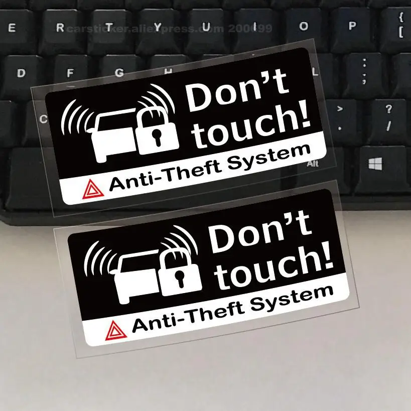 2 Pcs Dont Touch Jdm Decal Truck Bumper Window Car Sticker Truck Vinyl Decal Anti Theft Warning Stickers for Cars and Motorcycle - Image 3