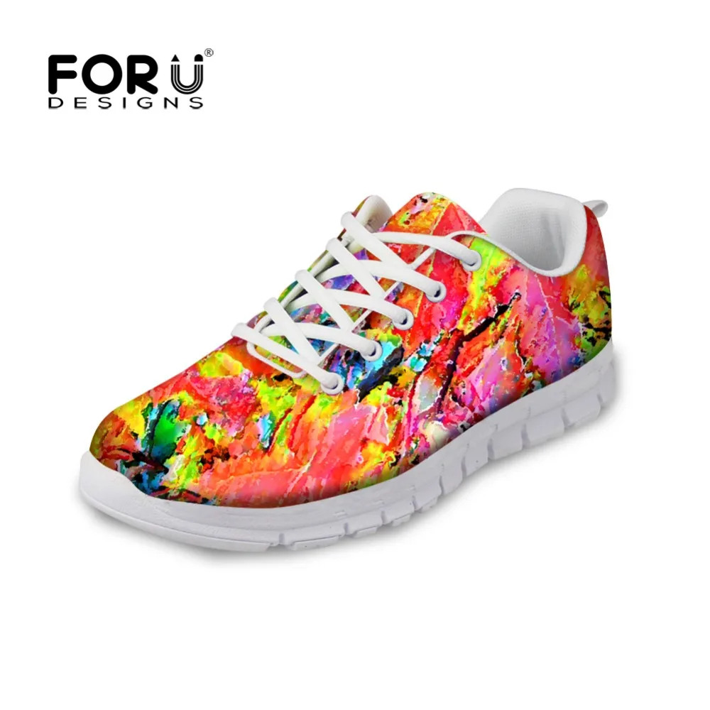 

FORUDESIGNS Ladies Casual Flats Shoes Autumn Breathable Comfortable Flat Shoes Women Lace-up Leisure Shoes for Female Zapatos