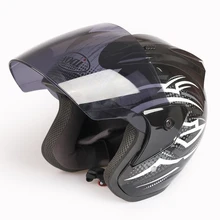 VXS font b Helmet b font Dual Shield Unisex Abs Shell 3 4 Open Face font