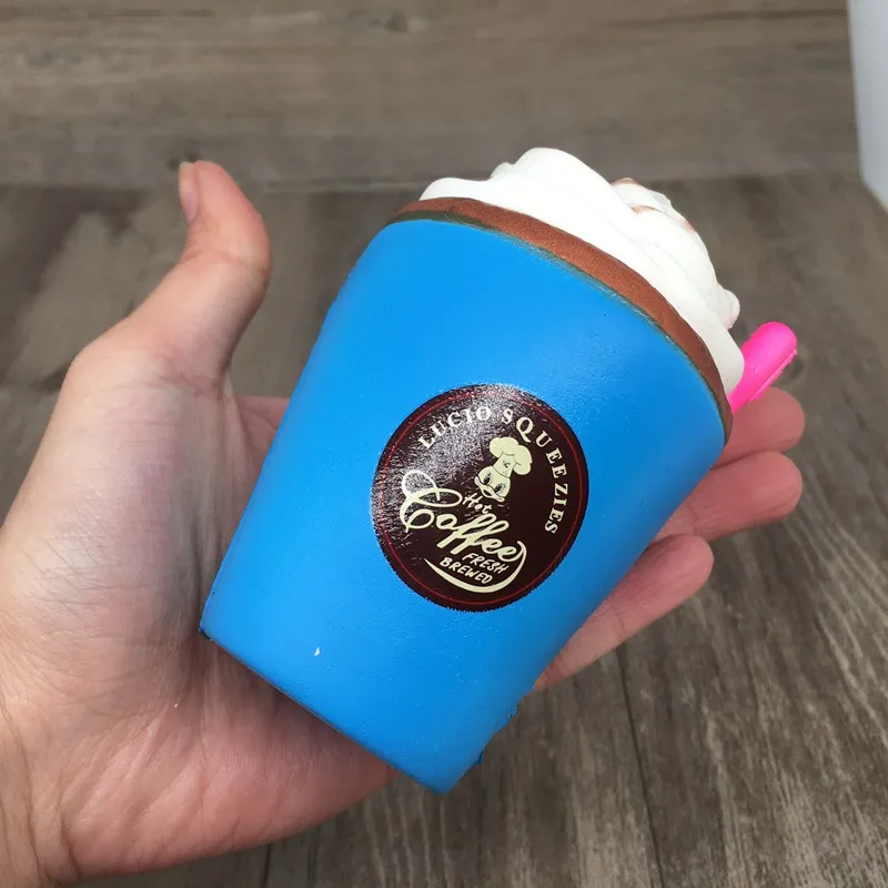 Мягкая кавайная кофейная чашка, мягкая медленная антистрессовая игрушка, новинка, Ароматизированная эластичная Экструзионная игрушка, мягкие игрушки, забавные подарки, игрушки