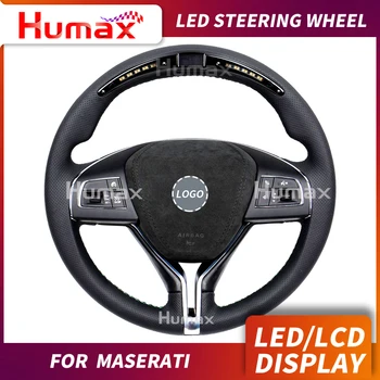 

Customized LED display racing steering wheel for Maserati ghibli LCD RACE DISPLAY STEERING WHEEL with data update fuction