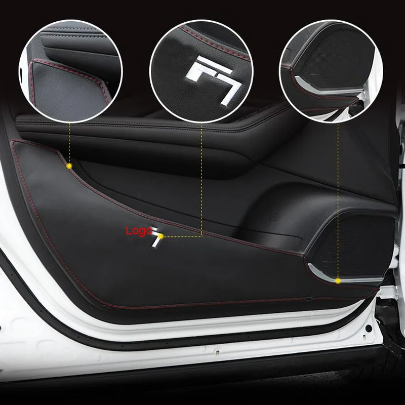 Tonlinker встроенный в дверь автомобиля анти-грязный коврик крышка наклейки для Haval F7/F7X 2018-19 Автомобиль Стайлинг 4 шт. PU кожаный чехол наклейки