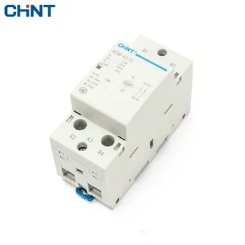 

CHINT Household Small-sized Single-phase Communication Contactor 220V Guide Type Two Often Close 63A Security 2P