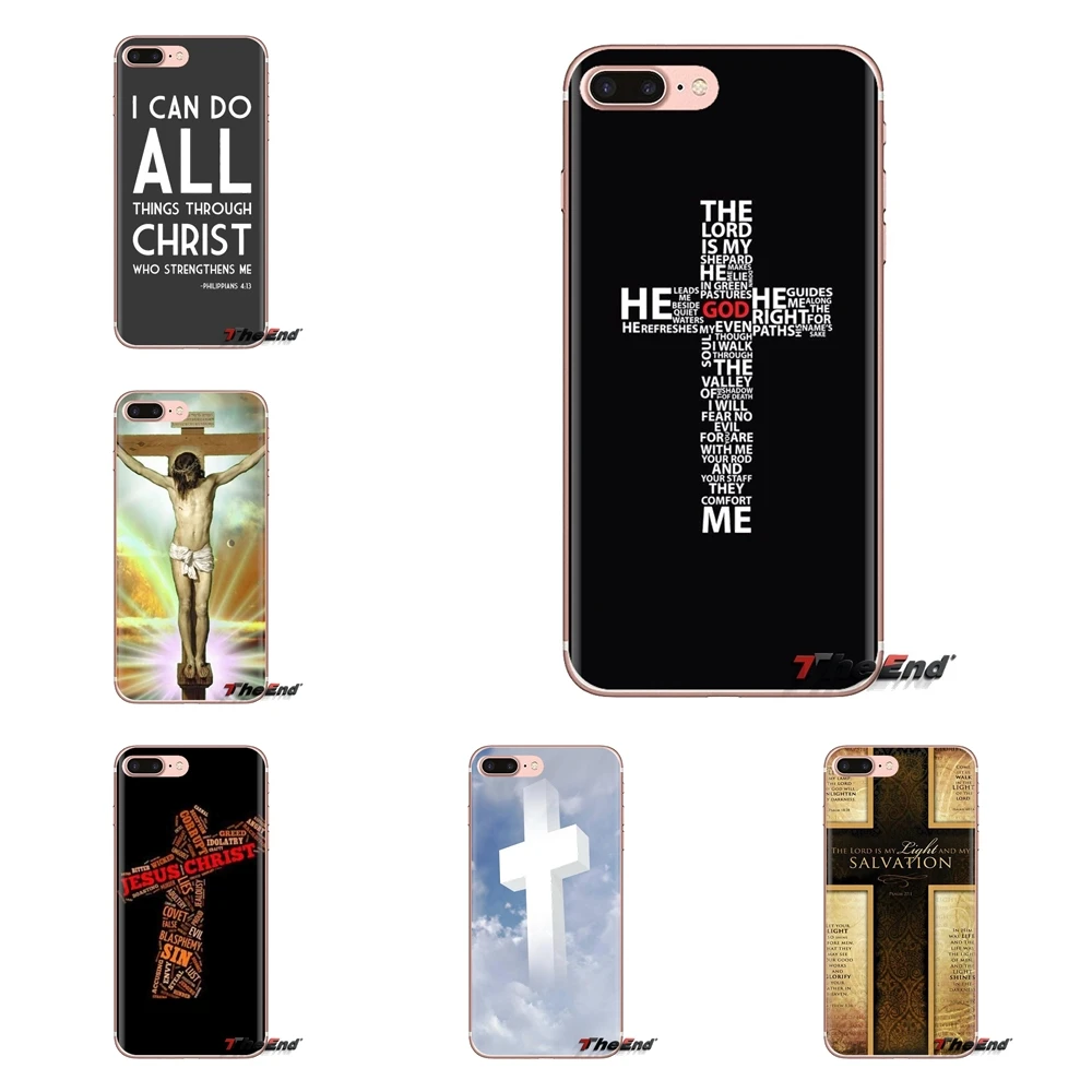 

For iPod Touch Apple iPhone 4 4S 5 5S SE 5C 6 6S 7 8 X XR XS Plus MAX Jesus Christ Cross Religious Christian Silicone Skin Cover