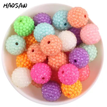 

Promotion 20MM 100Pcs/Lot Clear/Solid Rhinestone Beads/Acrylic Beads/Handmade Necklace Jewelry/Jewelry Design Making