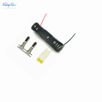 

100Pcs 1xAAA Battery Case Holder Socket Wire Junction Boxes With 15cm Wires, KF2510 Header and Crimps