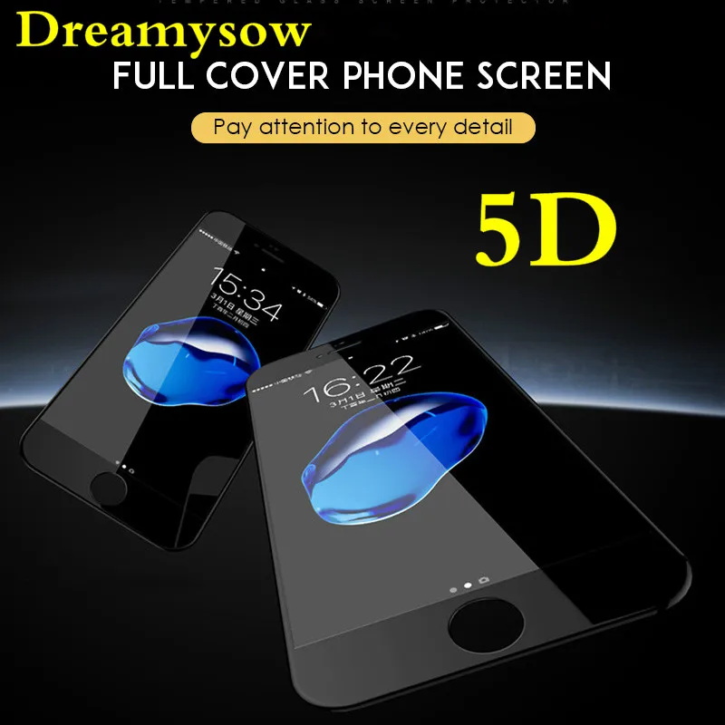 

5D Screen Protector Film Full Screen Cover Tempered Glass For iPhone X XS Max XR 6 6S Plus 7 8 Plus 4.7" 5.5'' 5.8'' 6.5''inch