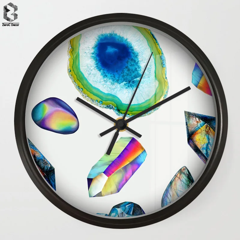 

Chic Art Wall Clock 8.7 inch , Colourful Diamond Pattern Home Decor, Quartz Sweep movement,Silence for Bedroom Super Quiet