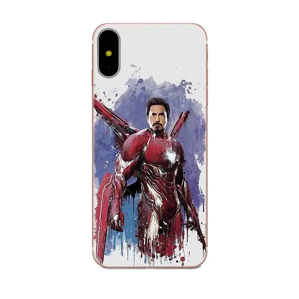 Мягкий резиновый чехол для телефона Xiaomi Redmi Note 2 3 3S 4 4A 4X 5 5A 6 6A Pro Plus Tony Stark Marvel Iron