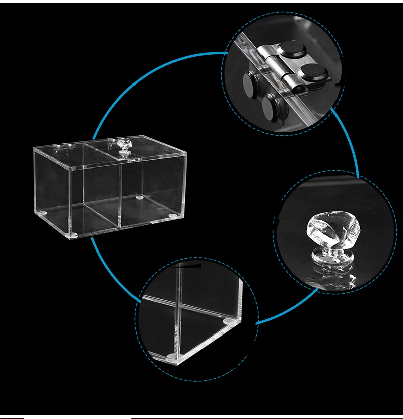 StarLinkStar. Прозрачный акриловый Ватный тампон коробка и ящики для хранения Органайзер держатель косметический макияж инструмент женский акриловый Органайзер