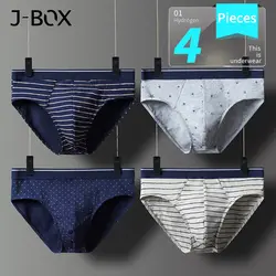 J-BOX Мужское нижнее белье трусы мужские s дышащие под брюки 3D принт волк U мешочек мужские трусы мужские s плавки-трусы Пестрое нательное