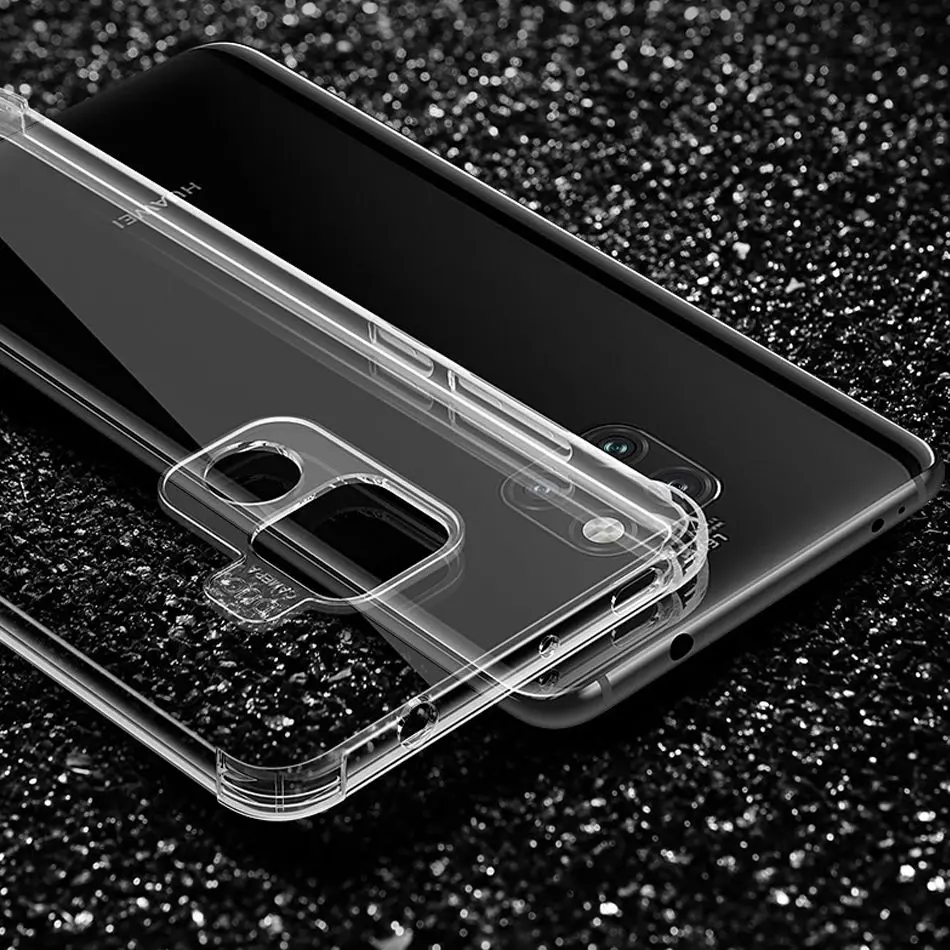 Caso de Huawei Mate 20 Pro caso cubierta de silicona transparente Funda Coque para Huawei P20 Lite P20 Pro Nova 3I Honor 8C caso