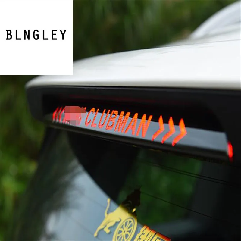 New arrivals Hollow out carve stainless steel High brake lights hood COVER STICKERS FOR MINI