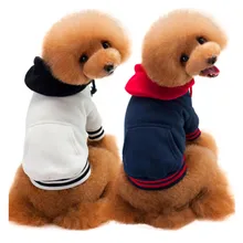FP13 New Pet dog Cotton Hoodie clothes with pocket 2017 Fashion Fight color sweaters for Small dog Cat Chihuahua sport Jacket