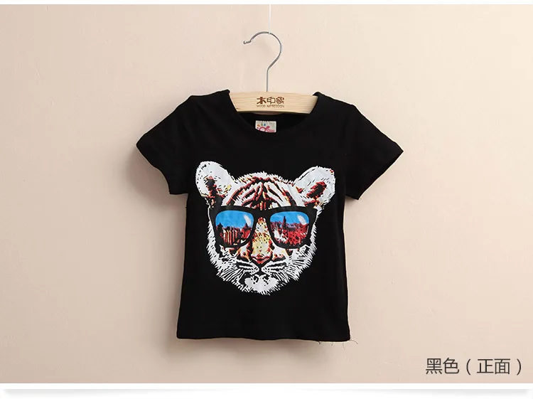 2018 Summer Male Female Baby Child Boy Tiger Animal T-Shirt Short-Sleeve Top  (5)