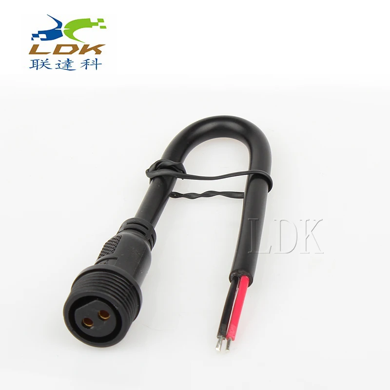 

Waterproof plug 2 pin waterproof connector cable 220V black 2 pieces of a set of 30pcs