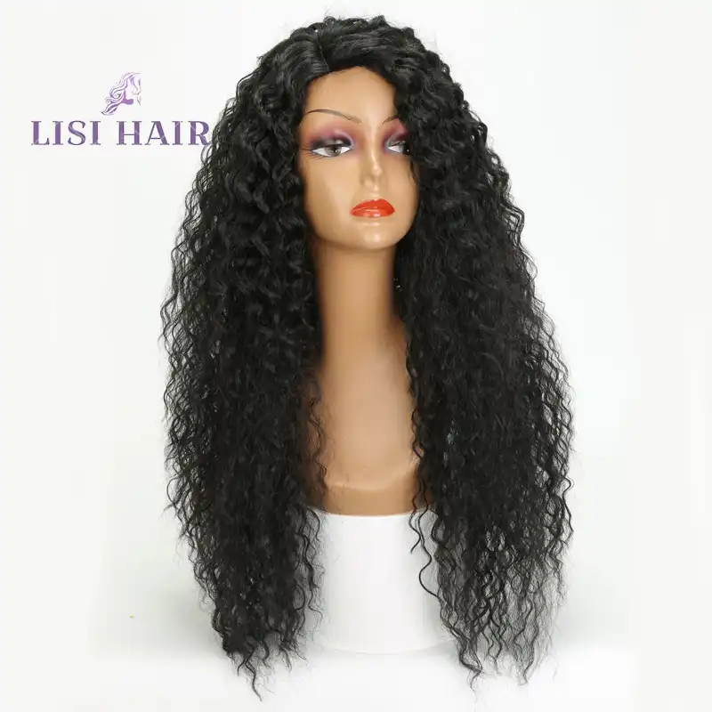 Lisi Hair 28 Long Curly Hair High Temperature Hair Wig African