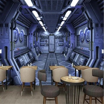 

beibehang wallpaper for walls 3 d High-end art 3D stereoscopic personality space capsule KTV background geometric wallpaper