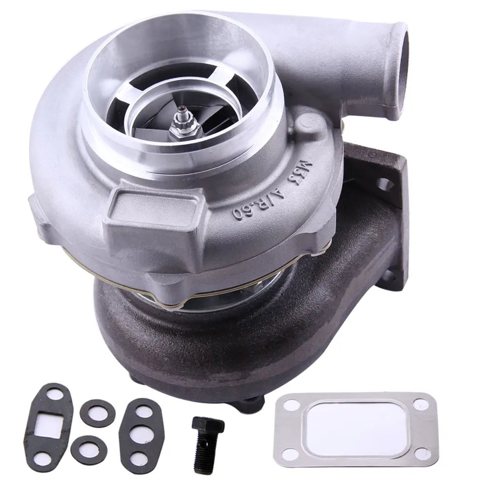 US $127.50 Gt3076r Gt30 Gt3037 Turbocharger 500hp T3 Turbo External Wastegate For Skyline 4Bolt Flange Turbocharger 82 AR 60 Compressor
