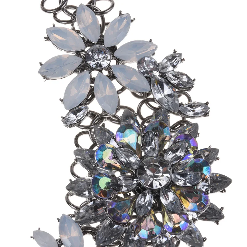 PPG& PGG, индийский дизайн, большая цепочка, тяжелое металлическое ожерелье, роскошный воротник, модное женское цветочное ожерелье со стразами ювелирные изделия