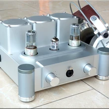 6SN7X2+ 12AX7 Hi-End класса А чистый ламповый усилитель для наушников HiFi Стерео предусилитель серебристый/черный