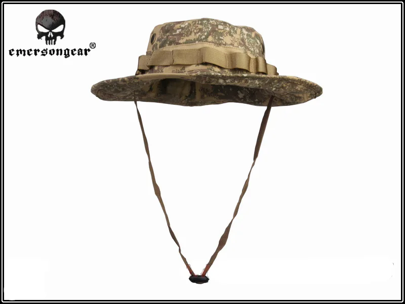 EMERSONGEAR Boonie Hat Anti-scrape Grid Fabric Badland camouflage Hunting Cap EM8734B BL