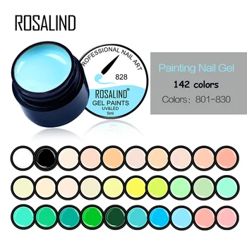 

Rosalind 5ML Pure Color Nail Painting Color Gel Polish Varnish Long-Lasting Led Gel Nail Manicure Nail Art Beauty Gel Lacquer
