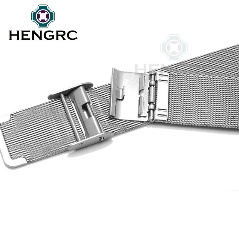 Elegant Stainless Steel Milanese Loop Watch Band Strap with Double Clasp