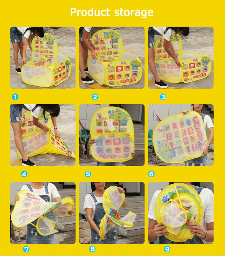 Портативный детский манеж детский открытый мяч для помещений бассейн с игровой корзиной палатка Детские Безопасные Складные манежи для детей Подарки
