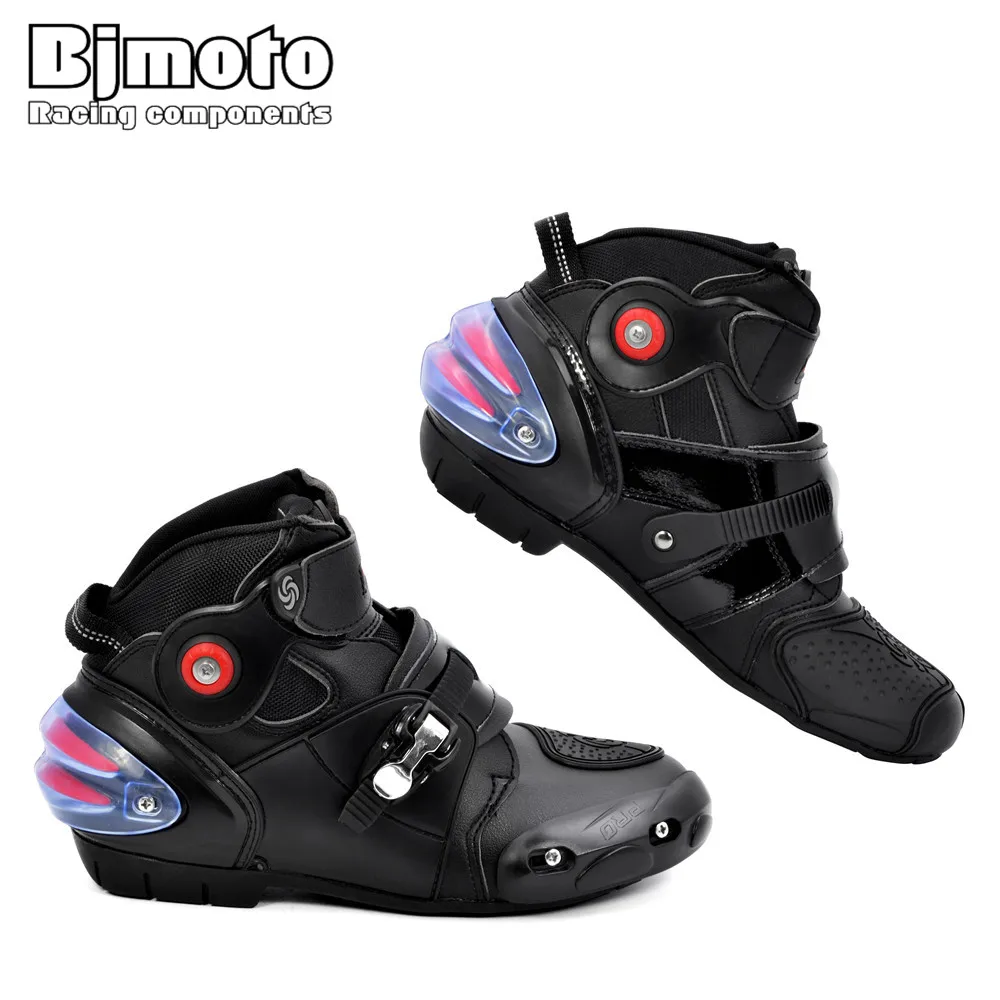 BJMOTO/ботинки в байкерском стиле; высокие гоночные ботинки; байкерские кожаные ботинки для мотокросса; ботинки для верховой езды