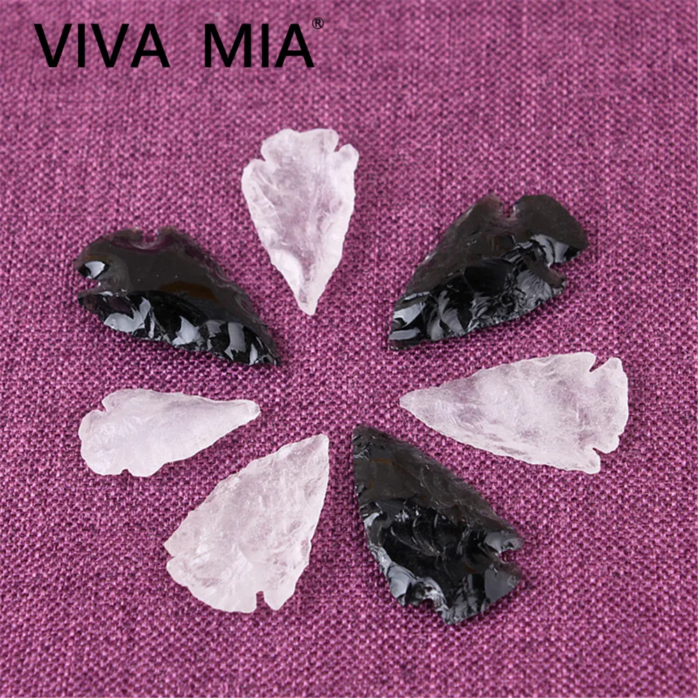 

1pc Obsidian Arrows Earrings Accessories For Jewelry Necklace DIY Crystal Stone Bracelet Materials Stones Natural Pendant