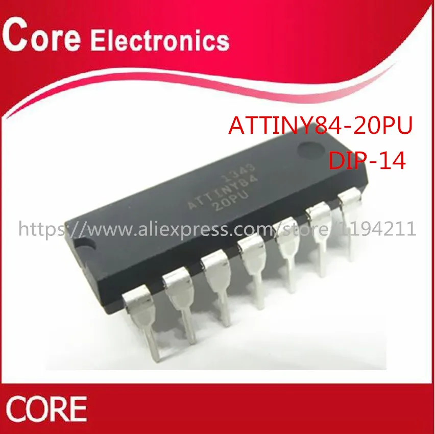 5 шт./лот ATTINY84-20PU ATTINY84 ATTINY84-20 MCU 8BIT 8KB флэш-14-DIP IC лучшее качество