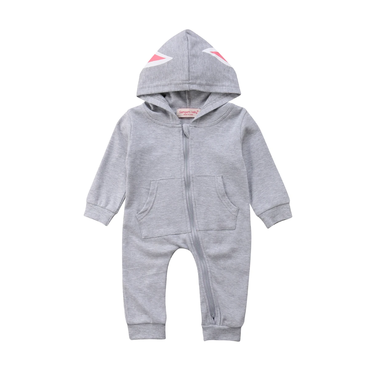 

2018 Autumn Winter Newborn Baby Boy Girl Long Sleeve Hooded Romper Jumpsuit Playsuit Outfits Warm Clothes