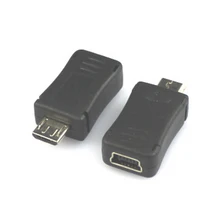 5pcs/lot Mini USB to M icro USB adapter M icro USB male turn mini USB female adapter