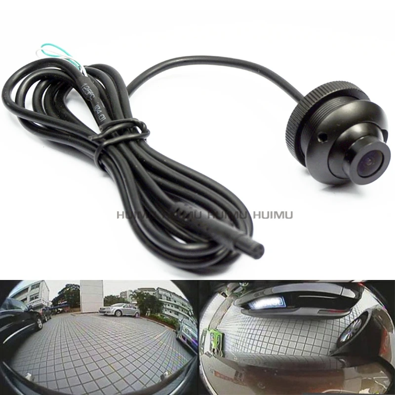 600L CCD 180 degree camera Fisheye LENS wide angle Rear Front side view reverse backup camera 360 rotato night vision waterproof