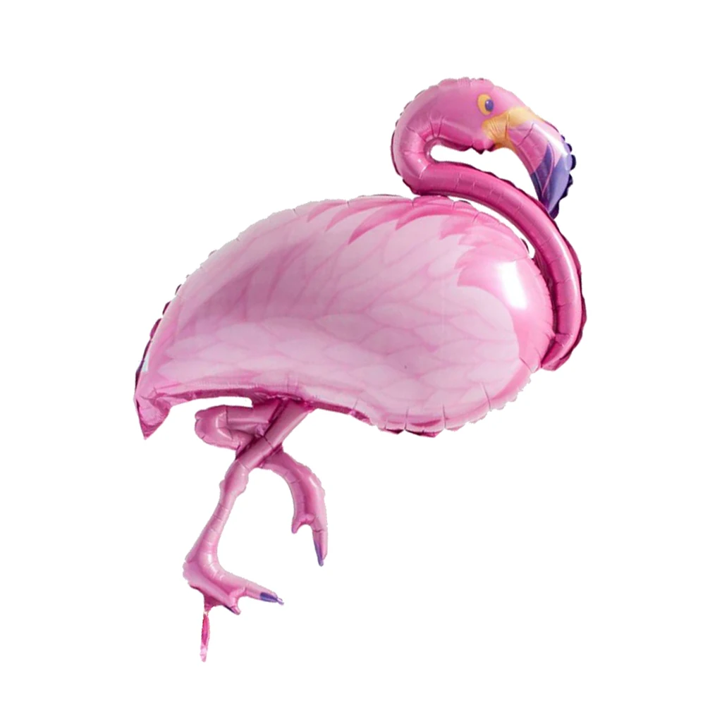 Novelty Large Aluminum Foil Flamingo Balloon Tropical Hawaiian Luau Summer Beach Wedding Birthay Party