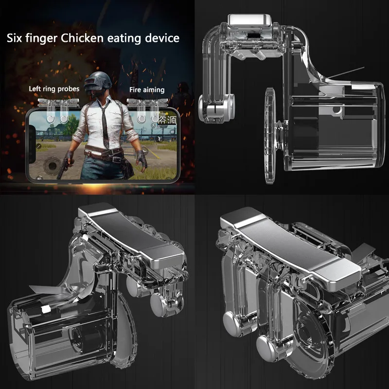 

2PCS PUBG Gaming Trigger Fire Button Mobile Controller L1R1 Shooter Mobile Joysticks Game Gamepad Controller For iphone Xiaomi
