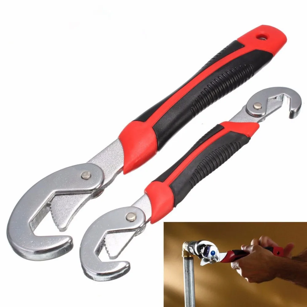 Worldwide Store 2 pcs Portable Adjustable Quick Snap and Grip Wrench