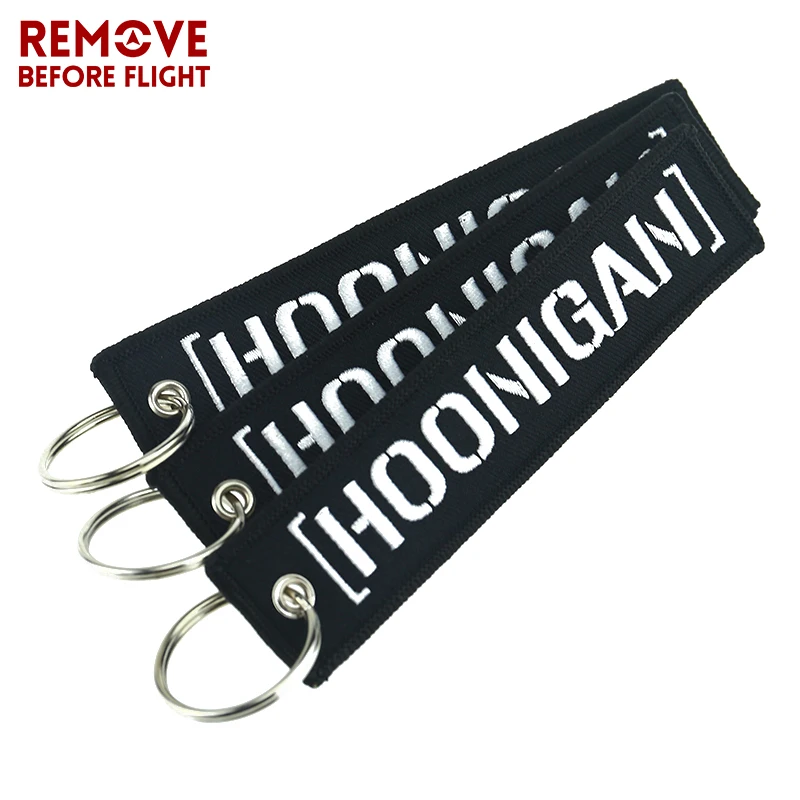 

Remove Before Flight Fashion Hoonigan Keychain for Cars and Motorcycles Key Fobs Hoonigan Key Holder Chain Keychains 3 PCS/LOT